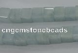 CAQ66 15.5 inches 8*8mm cube natural aquamarine beads wholesale