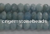 CAQ70 15.5 inches 5*7mm faceted rondelle AB grade aquamarine beads