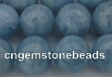 CAQ705 15.5 inches 14mm round natural aquamarine beads wholesale