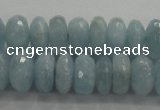 CAQ71 15.5 inches 5*9mm faceted rondelle AB grade aquamarine beads