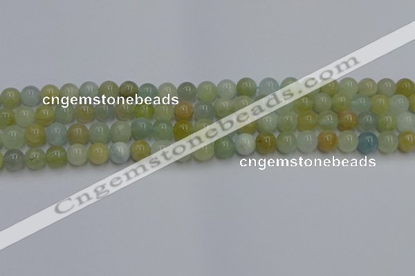 CAQ752 15.5 inches 8mm round aquamarine beads wholesale