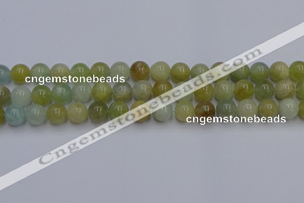 CAQ754 15.5 inches 12mm round aquamarine beads wholesale