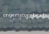 CAQ762 15.5 inches 6*10mm faceted rondelle aquamarine beads