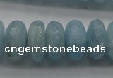 CAQ77 15.5 inches 6*11mm faceted rondelle A grade aquamarine beads