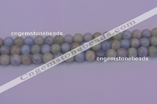 CAQ783 15.5 inches 10mm round natural aquamarine beads