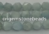 CAQ796 15.5 inches 6mm faceted nuggets aquamarine gemstone beads