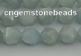 CAQ797 15.5 inches 8mm faceted nuggets aquamarine gemstone beads