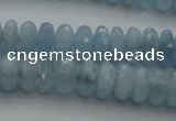 CAQ80 15.5 inches 3*7mm faceted rondelle AA grade aquamarine beads