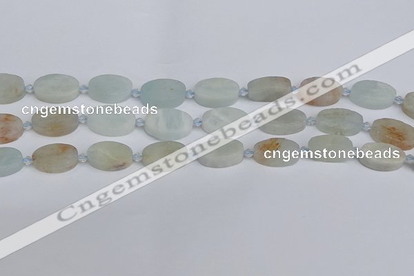 CAQ802 15.5 inches 13*20mm oval aquamarine gemstone beads