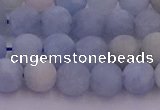 CAQ811 15.5 inches 6mm round matte aquamarine beads wholesale