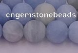 CAQ812 15.5 inches 8mm round matte aquamarine beads wholesale