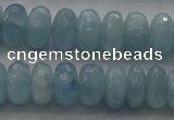 CAQ82 15.5 inches 5*9mm faceted rondelle AA grade aquamarine beads