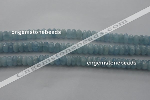 CAQ82 15.5 inches 5*9mm faceted rondelle AA grade aquamarine beads