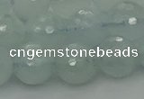 CAQ822 15.5 inches 10mm faceted round aquamarine beads wholesale