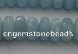 CAQ83 15.5 inches 6*11mm faceted rondelle AA grade aquamarine beads