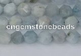 CAQ831 15.5 inches 6mm faceted nuggets aquamarine beads