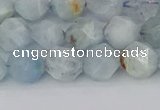 CAQ832 15.5 inches 8mm faceted nuggets aquamarine beads