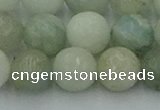 CAQ839 15.5 inches 12mm faceted round aquamarine beads wholesale