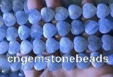 CAQ860 15.5 inches 13*14mm faceted heart aquamarine beads