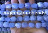 CAQ862 15.5 inches 10*12mm - 12*14mm faceted nuggets aquamarine beads