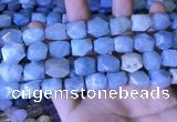 CAQ863 15.5 inches 10*12mm - 12*14mm faceted nuggets aquamarine beads