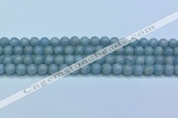 CAQ865 15.5 inches 6mm round aquamarine gemstone beads wholesale