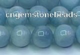 CAQ866 15.5 inches 8mm round aquamarine gemstone beads wholesale