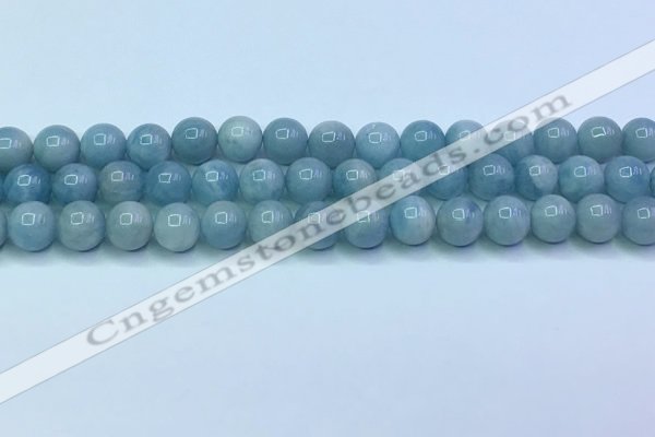 CAQ866 15.5 inches 8mm round aquamarine gemstone beads wholesale