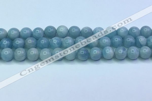 CAQ867 15.5 inches 10mm round aquamarine gemstone beads wholesale