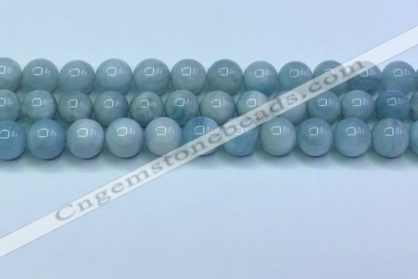 CAQ868 15.5 inches 12mm round aquamarine gemstone beads wholesale