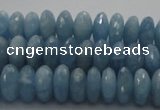 CAQ87 15.5 inches 4*9mm faceted rondelle AA grade aquamarine beads