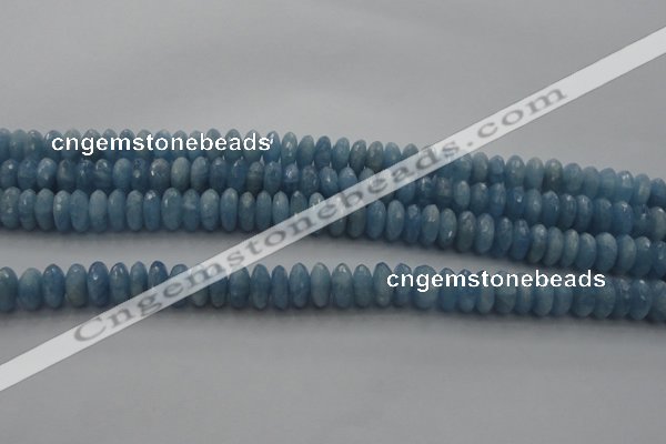 CAQ87 15.5 inches 4*9mm faceted rondelle AA grade aquamarine beads