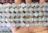 CAQ877 15.5 inches 10mm faceted round aquamarine gemstone beads