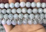 CAQ879 15.5 inches 11mm faceted round aquamarine gemstone beads