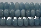 CAQ88 15.5 inches 5*9mm faceted rondelle AA grade aquamarine beads