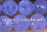 CAQ887 15.5 inches 8mm faceted round natural aquamarine beads