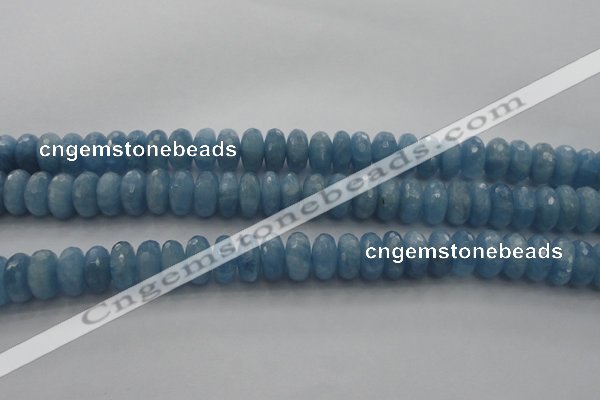 CAQ89 15.5 inches 5*11mm faceted rondelle AA grade aquamarine beads