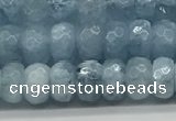 CAQ891 15.5 inches 4*7mm faceted rondelle aquamarine beads