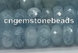 CAQ892 15.5 inches 5*8mm faceted rondelle aquamarine beads