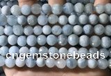 CAQ902 15.5 inches 8mm faceted round aquamarine beads