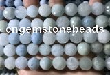 CAQ904 15.5 inches 12mm faceted round aquamarine beads