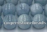 CAQ907 15.5 inches 8mm round aquamarine gemstone beads