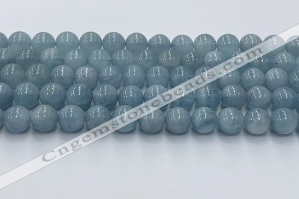 CAQ908 15.5 inches 10mm round aquamarine gemstone beads