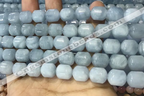 CAQ917 15.5 inches 10*12mm tube aquamarine gemstone beads