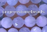 CAQ920 15.5 inches 5mm faceted round aquamarine gemstone beads