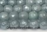 CAQ925 15 inches 6mm faceted round AB-color imitation aquamarine beads