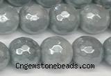 CAQ926 15 inches 8mm faceted round AB-color imitation aquamarine beads