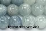 CAQ937 15 inches 10mm round aquamarine gemstone beads