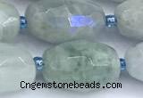 CAQ964 15 inches 12*18mm - 13*21mm faceted nuggets AB-color aquamarine beads