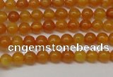 CAR101 15.5 inches 4mm round natural amber beads